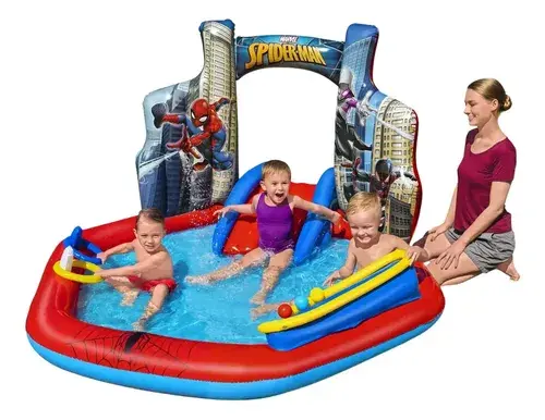 Play Center Spiderman Pileta Inflable Enorme Hombre Araña