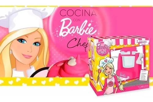 Barbie Chef Pochoclera Popcorn Glam Fabrica Pochocolos Rosa 4