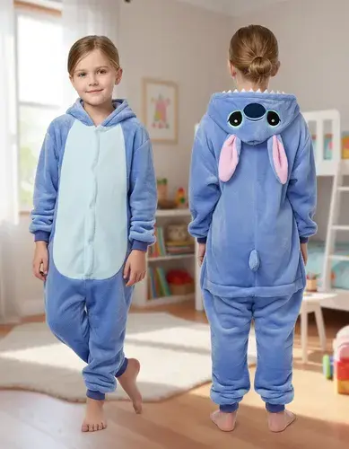 Pijama Stich Enterito Niños Suave Disfraz Abrigado Supersoft 2
