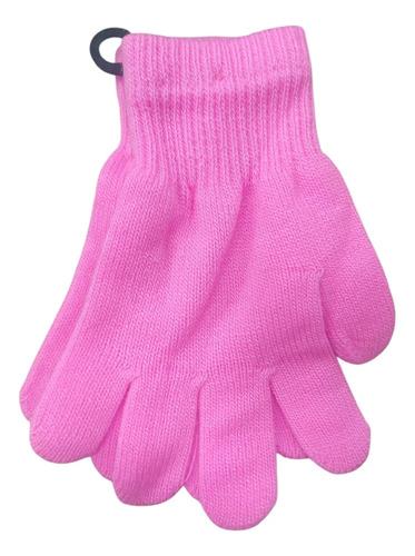 Guantes Abrigados Varios Diseños Infantiles Klub Mode Rosa Unico Lisa 2