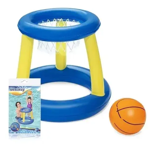Aro De Basket Con Pelota Pileta Chicos Inflable Verano Agua 11