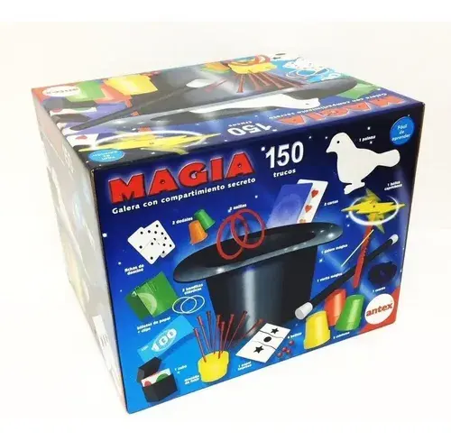 Juego De Magia Con Galera Con 150 Trucos Magico Show Antex  2
