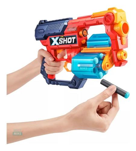 Pistola Doble Xcess Lanza Dardos A 24m Arma Infantil X-shot Rojo/azul 7