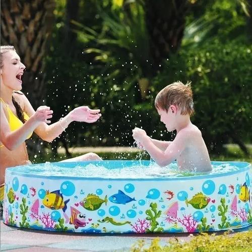 Pileta Rigida Infantil 120x25 Cm Para Niños Y Bebes Premium Pecesitos 5