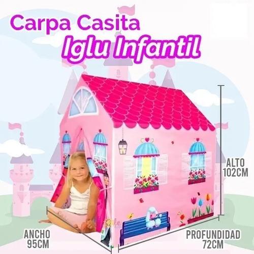 Carpa Casa Casita Castillo Rosa Princesas Facil Armado Nenas 3