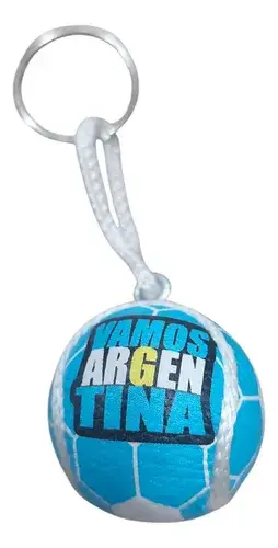 Llavero De Pelota De Argentina Accesorio Deportivo Resistent Azul Claro