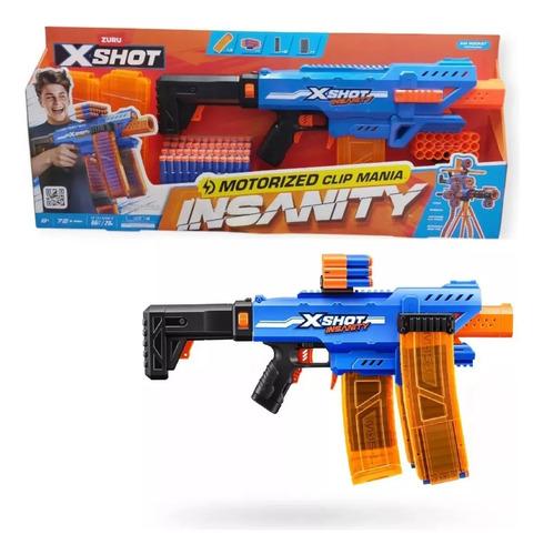 Pistola Gigante Motorizada Lanza 72 Dardos X Shot Automatica Azul Y Naranja 3