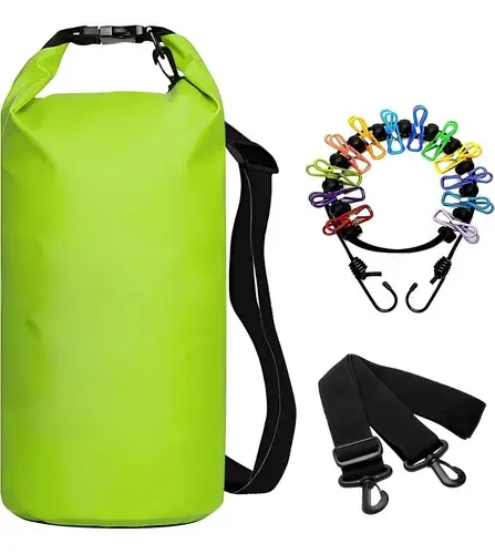 Bolsa De Lavado De Manos Portátil Con Tendedero Retráctil Verde Lima