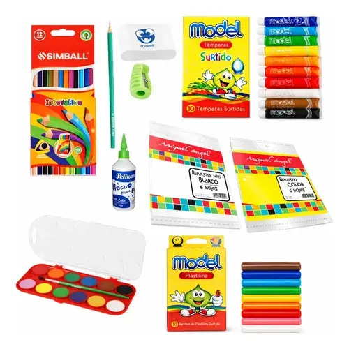 Kit Utiles Escolar Jardin Preescolar Completo Didactico
