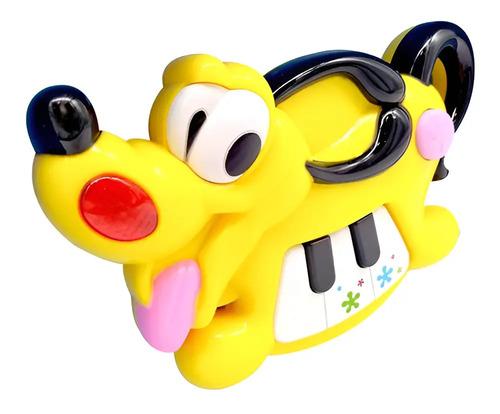 Piano Juguete Infantil Amarillo Poppi Baby Modelo 6748 Con Luz Perro 2