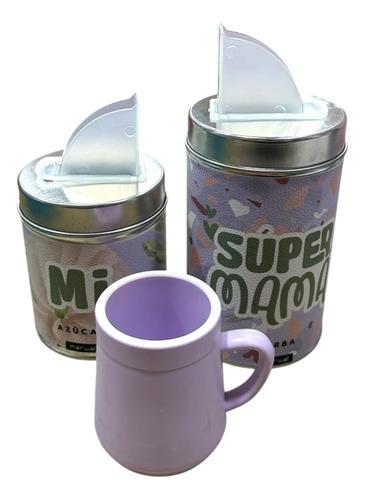 Set Matero Regalo Mama Mate + Yerbera + Azucarera Set Madres 6