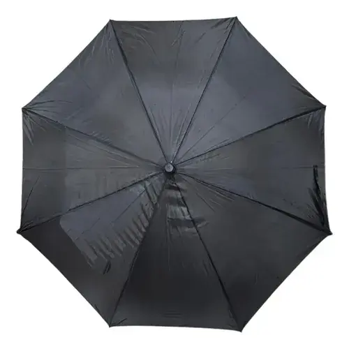 Paraguas Fino Largo Plegable 8 Varillas Practico 99 Cm Negro Liso 2
