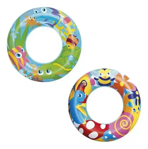 Salvavidas Aro Inflable Flotador Bichitos 56cm Pileta Playa Brillante 10