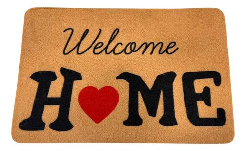 Alfombra Felpudo Coco Welcome Home 40x60 Entrada Recibidor