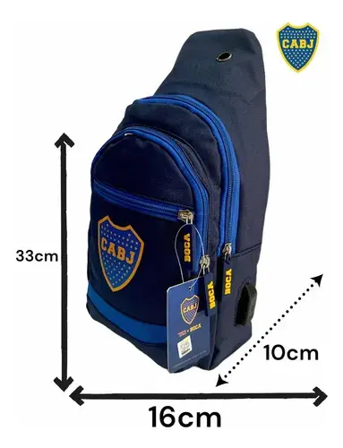 Bolso Morral Bandolera Riñonera Boca Juniors Reforzado Facha Boca Juniors Boca Clasico Azul 6