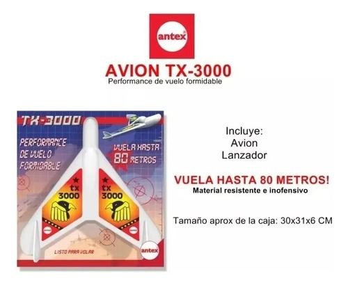 Avion De Juguete Vuela De Verdad Planeador Hasta 80 Mt Antex Color Blanco Personaje Nave 3