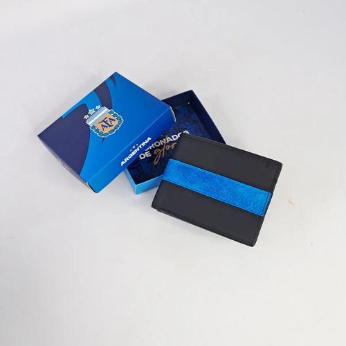 Billetera Selección Argentina Afa Eco Cuero Licencia Oficial Negro 3
