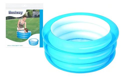 Pileta Inflable Redonda Bestway 51033 De 70cm X 30cm 43l Azul Bolsa 12