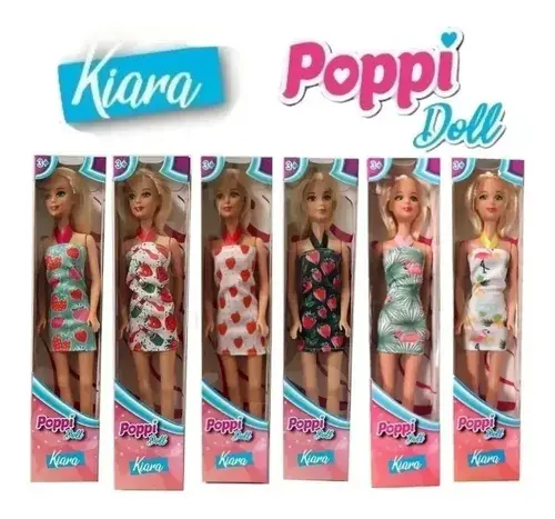 Muñeca Kiara 30cm Poppi Doll Articulada Varios Modelo Surtid 8