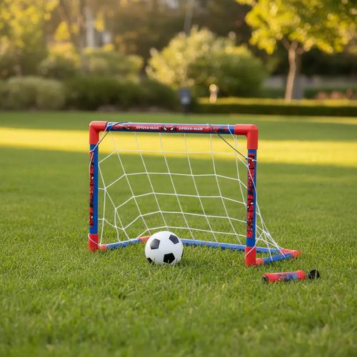 Arco De Futbol Spiderman Con Pelota + Inflador Niños Bolsa Spider Man 4