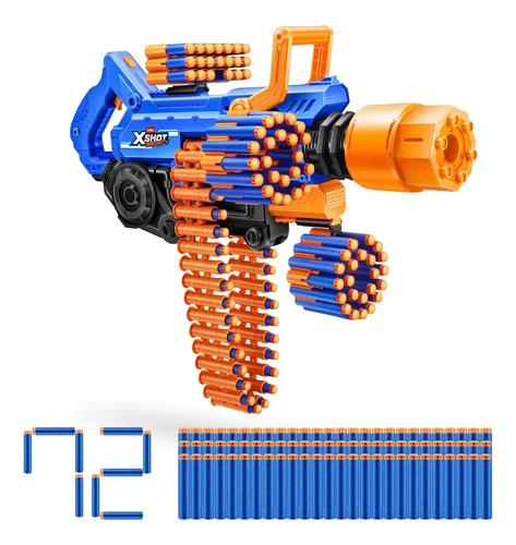 Pistola Ametralladora Motorizada Tira Humo Gigante X-shot Azul 7