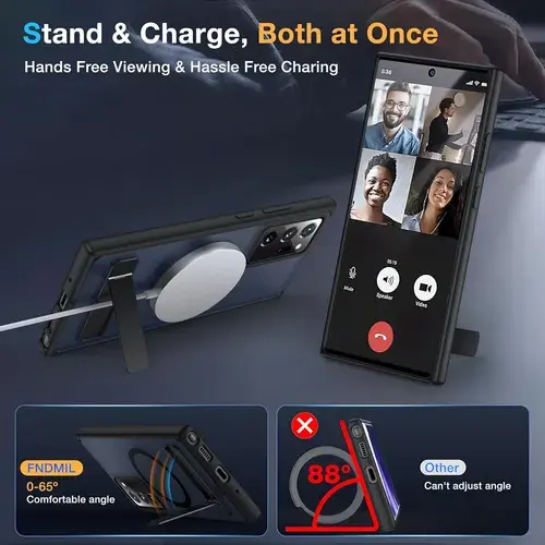 Funda Fndmil Magsafe Samsung Galaxy Note 20 Ultra Soporte Negro 7