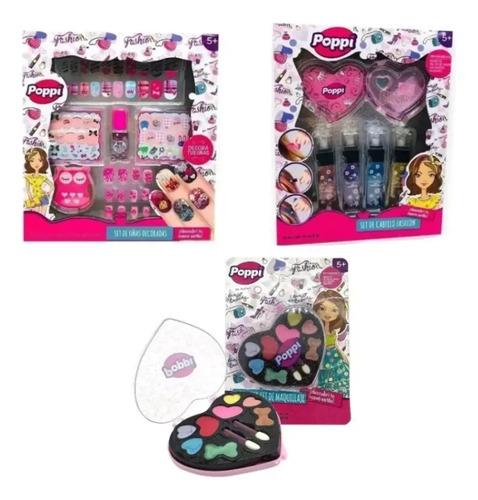 Super Combo Set Maquillaje + Uñas + Set De Cabello + Tatuaje 3
