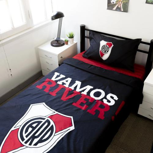 Juego De Sabana De Futbol River Plate Twin Size Licencia 6