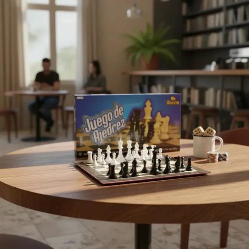 Juego De Ajedrez Bisonte Tablero Grande 34x34 Cm Plastico 5