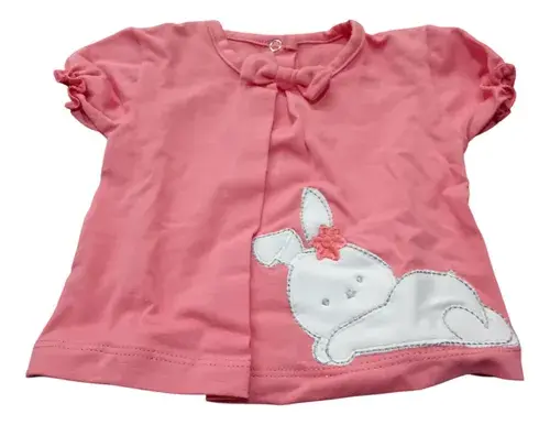Conjunto Con Moño Beba Bebe Recien Nacido Conejo Bordado 13