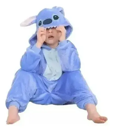 Pijama Stich Enterito Niños Suave Disfraz Abrigado Supersoft 4