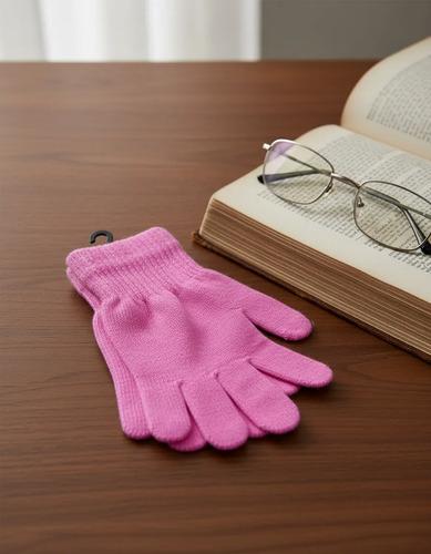 Guantes Abrigados Varios Diseños Infantiles Klub Mode Rosa Unico Lisa 3
