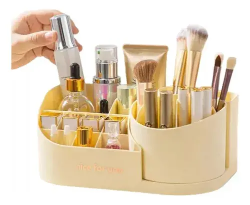 Organizador Maquillaje Porta Brochas Giratorio Cosmeticos 13