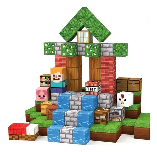 My World Cubos Magneticos Para Armar 3d Creaciones 100 Pzs 100 Granja