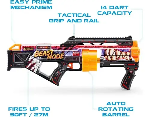 Pistola De Dardos X Shot Skins Stand Ametralladora Diseños 9