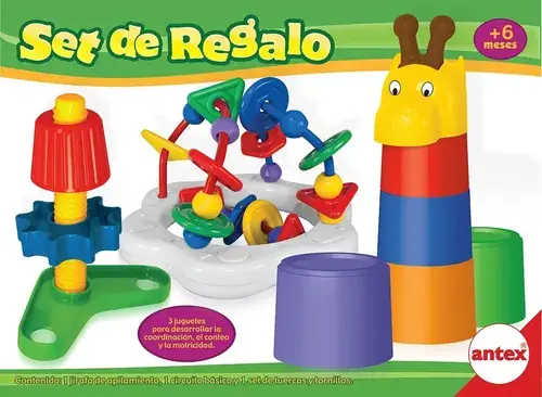 Set De Regalo 3 Juguetes Didacticos Para Bebes Colores Antex Varios