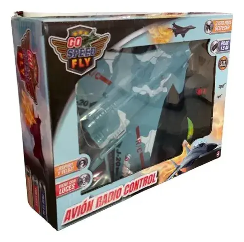 Avion Nave Militar Radio Control Con Luz Y Sonido Go Speed Al Azar Avioneta 4