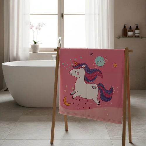 Poncho Toallon Microfibra Infantil Estampado Seca Rapido 6
