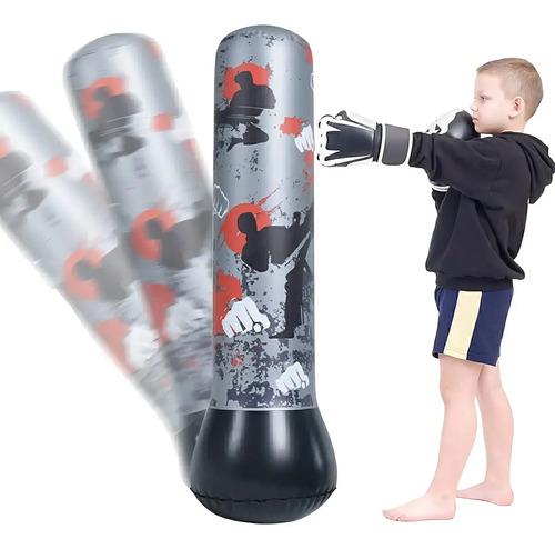 Puching Ball Inflable Juego Boxeo Infantil Extra Alto 120 Cm 2