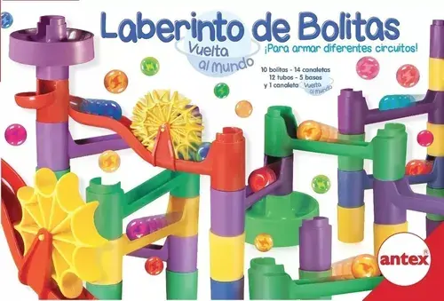 Juego De Mesa Laberinto De Bolitas Vuelta Al Mundo Antex Multicolor 3