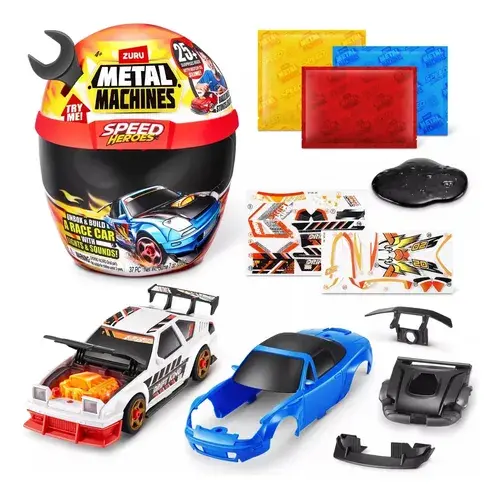 Set Construccion De Autos Taller Mecanico Luz Y Sonido Zuru Negro 6