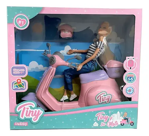 Muñeca Tiny Y Su Moto