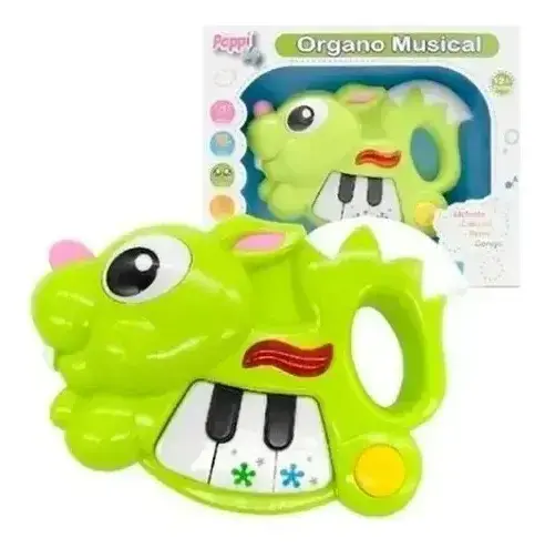Mini Órgano Musical Didáctico Animales Sonido Luz Bebe Poppi 10