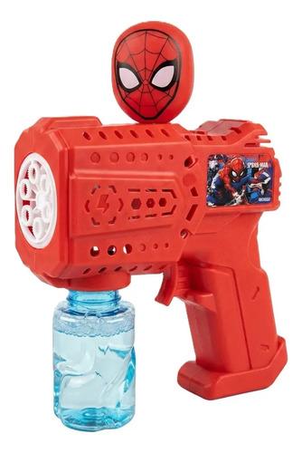 Burbujero Con Luces Spiderman Hombre Araña Pistola Burbujas Spider Man 9