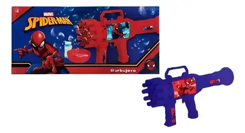 Burbujeo Spiderman Pistola Hombre Araña A Pila Burbujas Spider Man 4