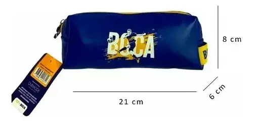 Cartuchera Boca Juniors Estuche Escolar Fútbol Licen Oficial 10