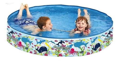 Pileta Pelotero Rigida Para Bebes Niños 125 Cm Agua Premium Peces 3