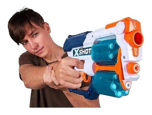 Pistola Doble Xcess Lanza Dardos A 24m Arma Infantil X-shot Rojo/azul 4