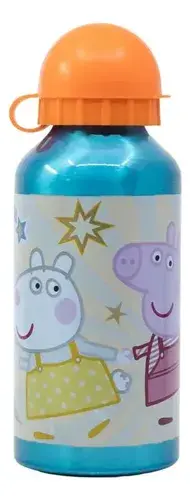 Botella De Aluminio Peppa Pig 400 Ml Agua Bebidas Verano 6