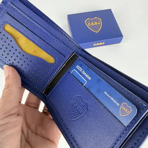 Billetera De Hombre Boca Juniors De Cuero Licencia Oficial 3